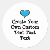 Create your own custom text white Bkgd Ver Runder Aufkleber (Vorderseite)