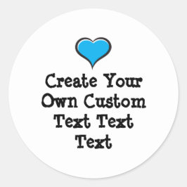 Create your own custom text white Bkgd Ver Runder Aufkleber