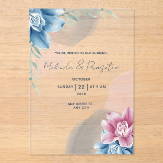 Create Your Own Custom Watercolor with Wedding Acryleinladungen