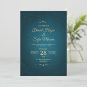Create Your Own Custom Wedding Invitation Cards Einladung (Stehend Vorderseite)