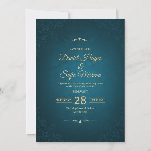 Create Your Own Custom Wedding Invitation Cards Einladung (Vorderseite)