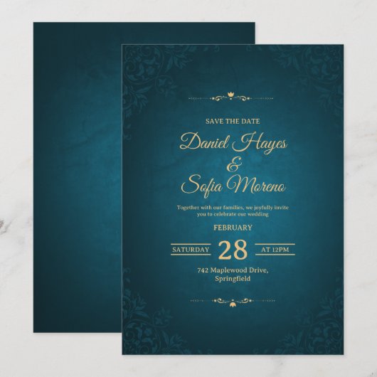 Create Your Own Custom Wedding Invitation Cards Einladung (Vorne/Hinten)