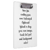 Create Your Own Customizable Personal  Klemmbrett (Rechts)