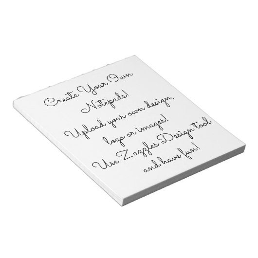 Create Your Own Customized Notizblock (angewinkelt)