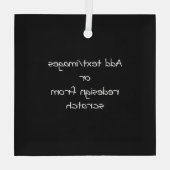 Create Your Own Customized Ornament Aus Glas (Rückseite)