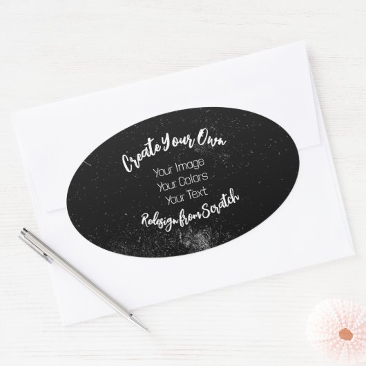 Create Your Own Customized Ovaler Aufkleber (Umschlag)