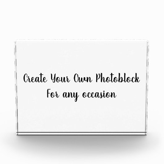 Create Your Own Customized/Personalize Foto Block (Vorderseite)