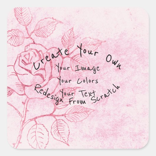 Create Your Own Customized Quadratischer Aufkleber (Vorderseite)