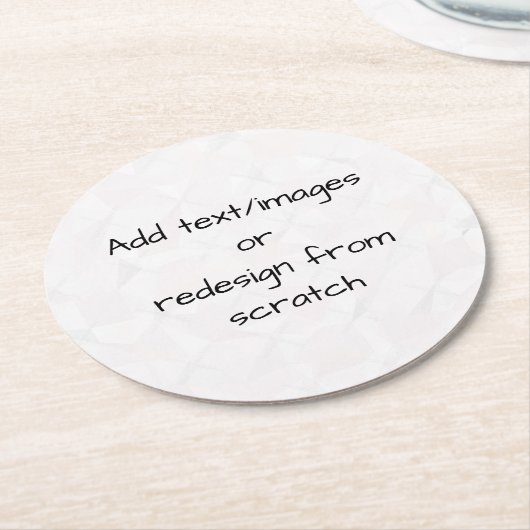 Create Your Own Customized Runder Pappuntersetzer (Angewinkelt)