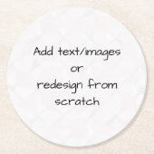 Create Your Own Customized Runder Pappuntersetzer (Vorderseite)