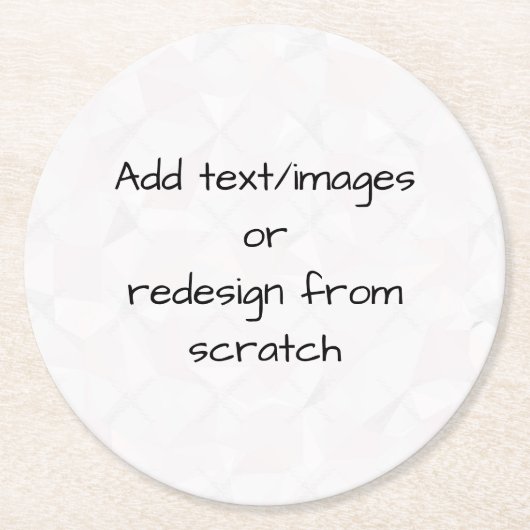 Create Your Own Customized Runder Pappuntersetzer (Vorderseite)