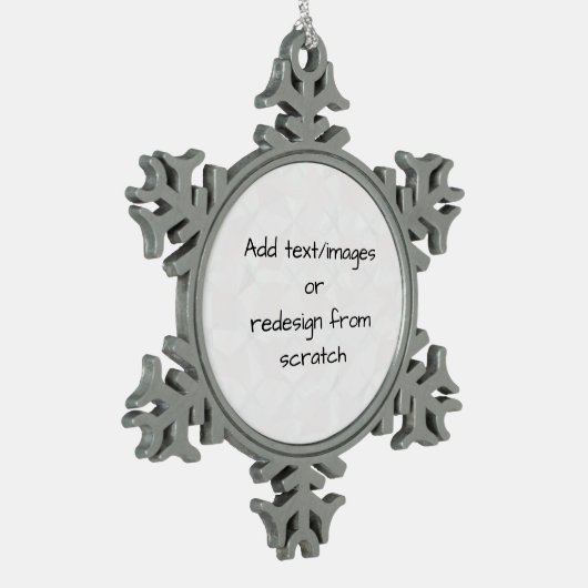 Create Your Own Customized Schneeflocken Zinn-Ornament (Links)