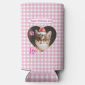Create Your Own Cute Cat 2 Photo Script Christmas Selters Dosenkühler (Rückseite)