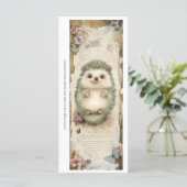 Create Your Own Cute Hedgehog Bookmark Card (Stehend Vorderseite)