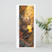 Create Your Own Cute Honey Bear Bookmark Card (Stehend Vorderseite)