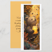 Create Your Own Cute Honey Bear Bookmark Card (Vorne/Hinten)