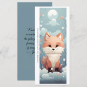 Create Your Own Cute Red Fox Bookmark Card (Vorne/Hinten)