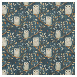 Create Your Own Cute Winter Owls Blue Stoff