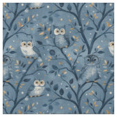 Create Your Own Cute Winter Owls Stoff (Nahaufnahme)