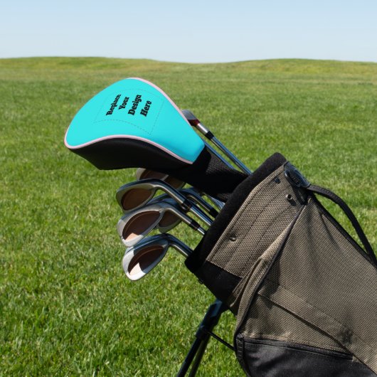 Create Your Own cyan Golf Headcover (In SItu)