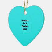 Create Your Own cyan Keramik Ornament (Links)