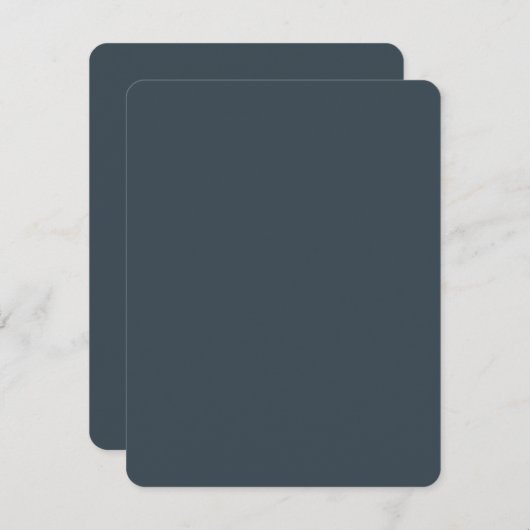 Create Your Own dark gray azure Flat Card (Vorne/Hinten)