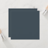 Create Your Own dark gray azure Flat Greeting Card Karte (Vorderseite/Rückseite Beispiel)