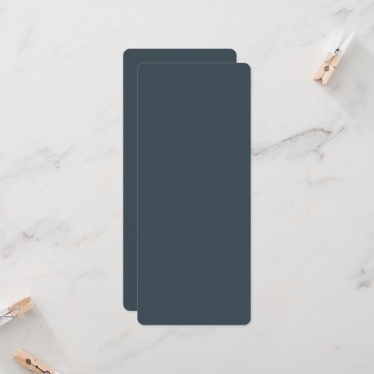 Create Your Own dark gray azure Flat Greeting Card Karte (Vorderseite/Rückseite Beispiel)