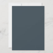 Create Your Own dark gray azure Flat Greeting Card Karte (Rückseite)