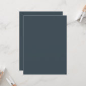 Create Your Own dark gray azure Flat Greeting Card Karte (Vorderseite/Rückseite Beispiel)