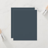 Create Your Own dark gray azure Flat Greeting Card Karte (Vorderseite/Rückseite Beispiel)