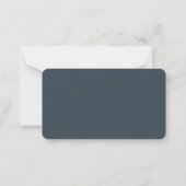 Create Your Own dark gray azure Flat Note Card Mitteilungskarte (Rückseite)