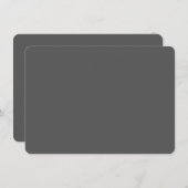 Create Your Own dark gray Custom Design Dankeskarte (Vorne/Hinten)