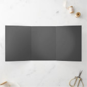 Create Your Own dark gray Custom Design Dreifach Gefaltete Karte (Innenseite)