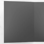 Create Your Own dark gray Custom Design Dreifach-gefaltete Programmkarte (Innen Erste Seite)