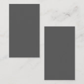 Create Your Own dark gray Custom Design Platzkarte (Vorne/Hinten)