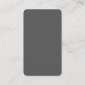 Create Your Own dark gray Custom Design Platzkarte (Rückseite)