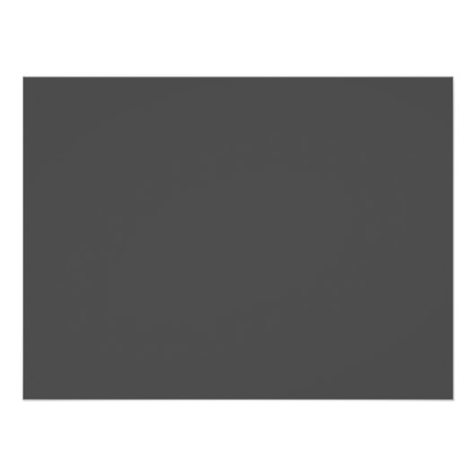 Create Your Own dark gray Custom Design Poster (Vorderseite)
