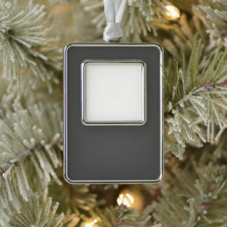 Create Your Own dark gray Custom Design Rahmen-Ornament Silber