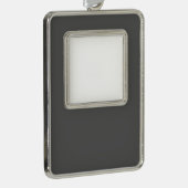 Create Your Own dark gray Custom Design Rahmen-Ornament Silber (Rechts)