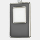 Create Your Own dark gray Custom Design Rahmen-Ornament Silber (Links)