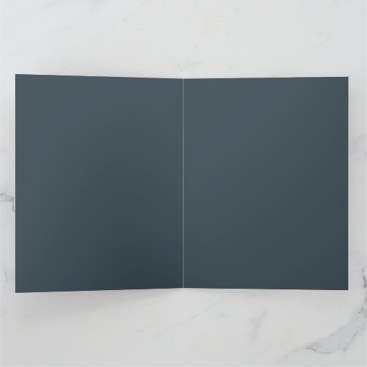 Create Your Own dark gray Folded Greeting Card Karte (Innenseite)
