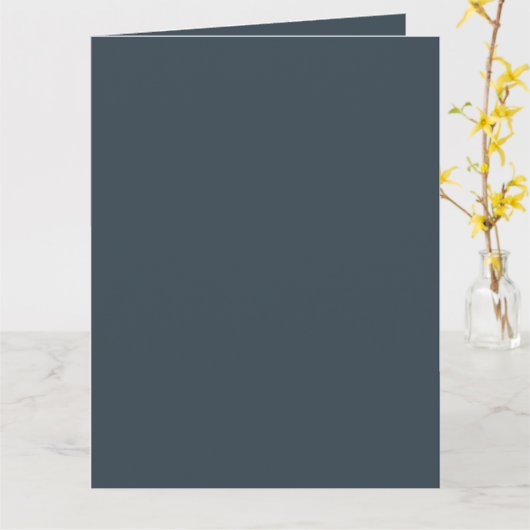 Create Your Own dark gray Folded Greeting Card Karte (Gelbe Blume)