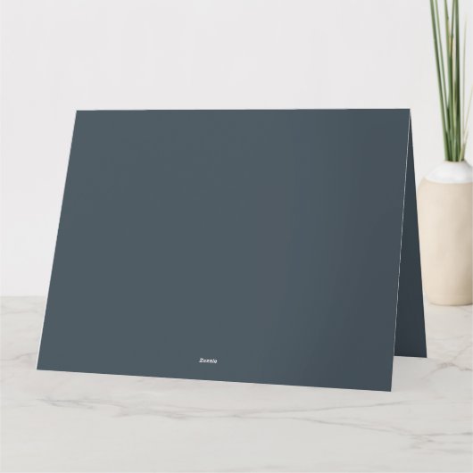 Create Your Own dark gray Folded Thank You Card Dankeskarte (Rückseite)