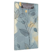 Create Your Own Deep Blue Floral Minimalist Klemmbrett (Rechts)