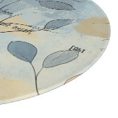 Create Your Own Deep Blue Floral Minimalist Schneidebrett (Ecke)