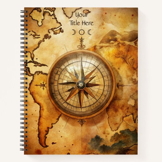 Create Your Own Discoverer Compass Rose Map Notizblock (Vorderseite)