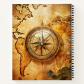 Create Your Own Discoverer Compass Rose Map Notizblock (Rückseite)