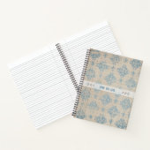Create Your Own Distressed Blue Damask Lined Paper Notizblock (Innenseite)