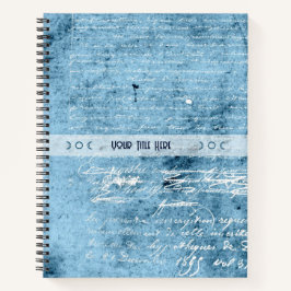 Create Your Own Distressed Blue Love Letter Notizblock